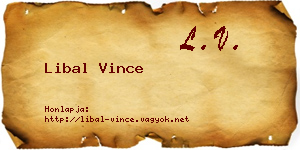 Libal Vince névjegykártya
